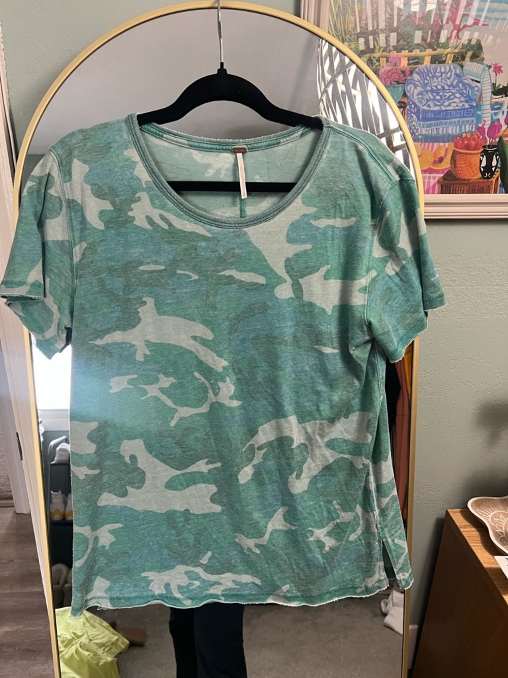 Free people camo tshirt
